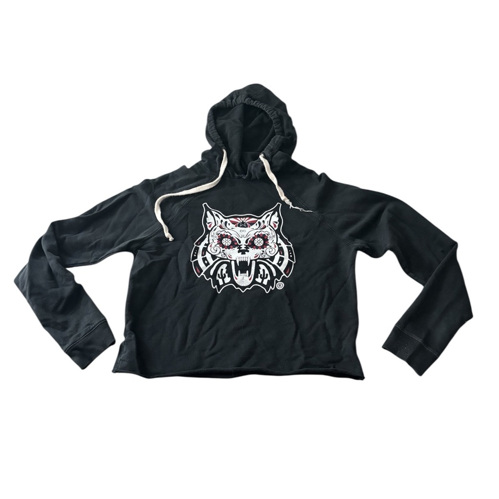 University of Arizona Sugar Skull Wildcat Cropped Sweatshirt Medium